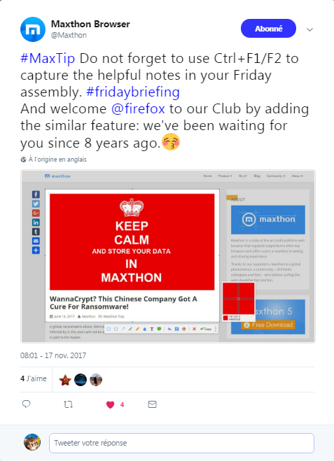 MaxthonTweetAboutFFScreenCapture.png